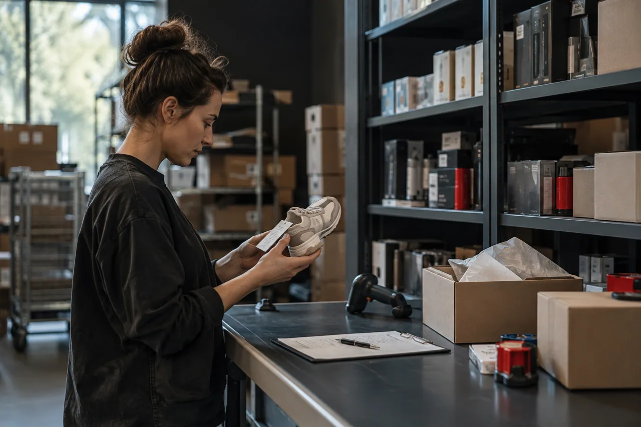Product verification at a retail receiving station